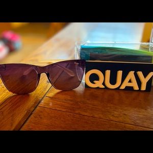Quay Australia Come Thru pink polarized sunglasses